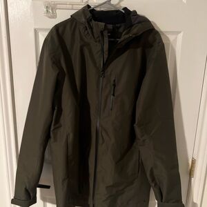 Men's Everest Alpine Olive Green Hooded Jacket